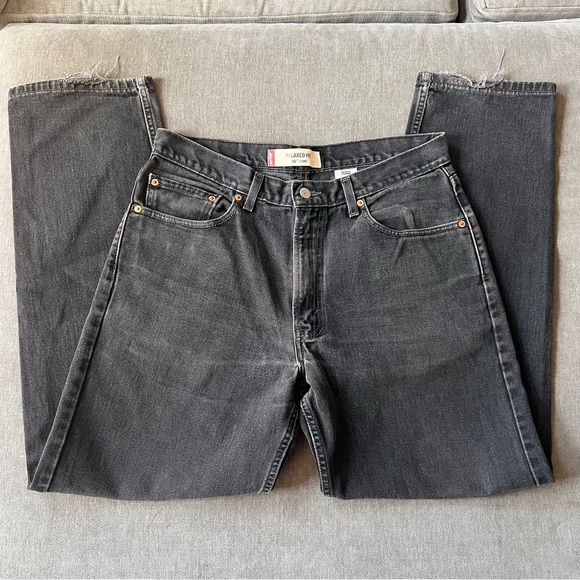 Vintage Levi’s 550 Relaxed Fit Jeans Black Wash 34x32 - Picture 1 of 5